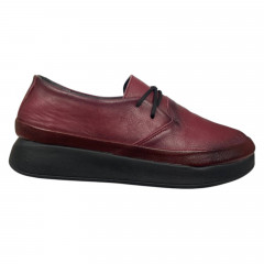 Туфли женские кожаные RIKEL 885 бордовые