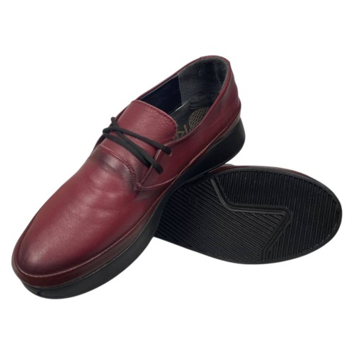 Туфли женские кожаные RIKEL 885 бордовые