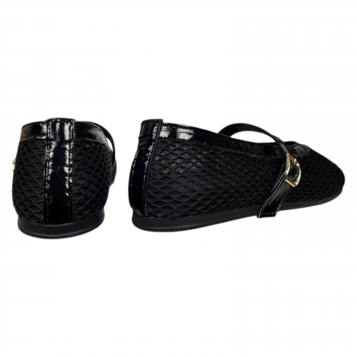 Балетки женские с ремешком CAMELLIA 235 01 черные