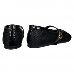 Балетки женские с ремешком CAMELLIA 235 01 черные