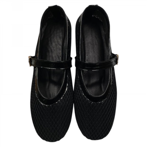 Балетки женские с ремешком CAMELLIA 235 01 черные