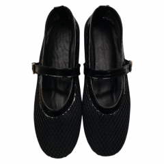 Балетки женские с ремешком CAMELLIA 235 01 черные