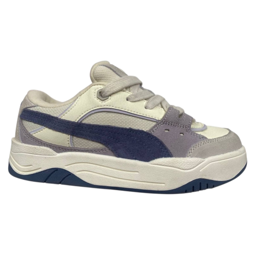 Сникеры женские замшевые PUMA Sneakers 180-44 бежево-фиолетовые