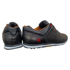 Кросівки чоловічі шкіряні перфорація LORD K1 01 чорні