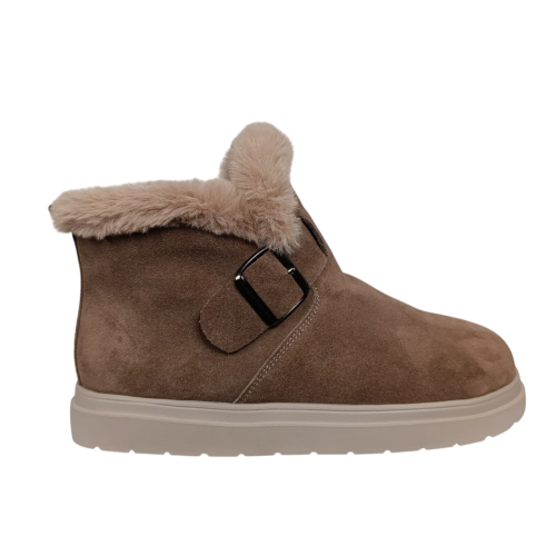 Черевики жіночі замшеві FOOT STEP 551 22 горіх хутро