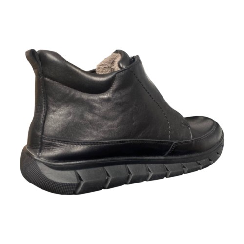 Черевики жіночі шкіряні CANBERK 3620 01 чорні хутро