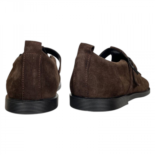 Лоферы женские замшевые CAMELLIA 217 25 шоколадные