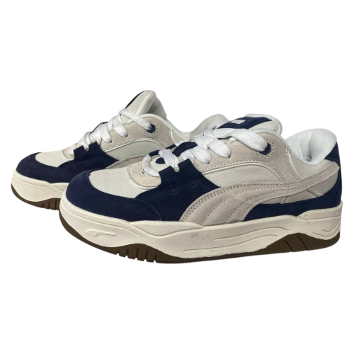 Сникеры мужские замшевые PUMA Sneakers 180-9 бело синие 