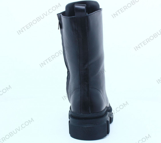 Черевики Жіночі шкіряні берц PRELLESTA 1296 чорний
