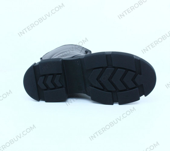 Черевики Жіночі шкіряні берц PRELLESTA 1296 чорний