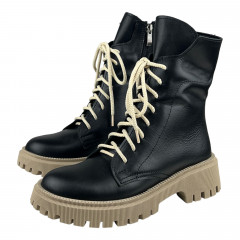 Ботинки Женские кожаные SPRINGER 027-2 черный