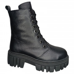 Черевики жіночі шкіряні LONYS 20 чорний хутро