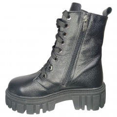 Черевики жіночі шкіряні LONYS 20 чорний хутро