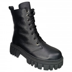 Черевики жіночі шкіряні LONYS 20 чорний хутро