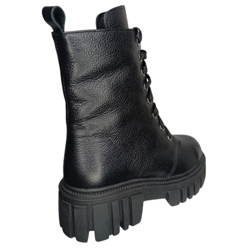 Ботинки женские кожаные LONYS 20 черный мех