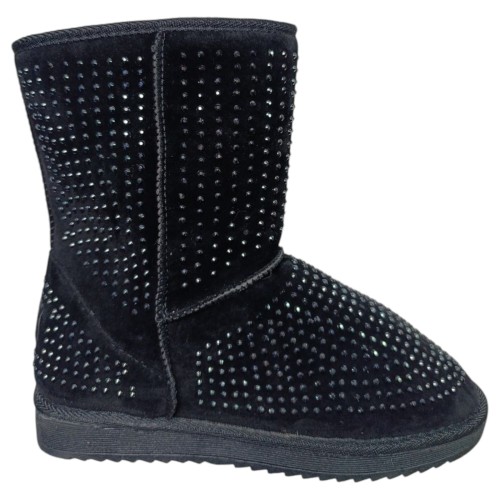 Угги жіночі замшеві UGG australia чорний хутро