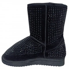 Угги жіночі замшеві UGG australia чорний хутро