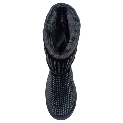 Угги жіночі замшеві UGG australia чорний хутро