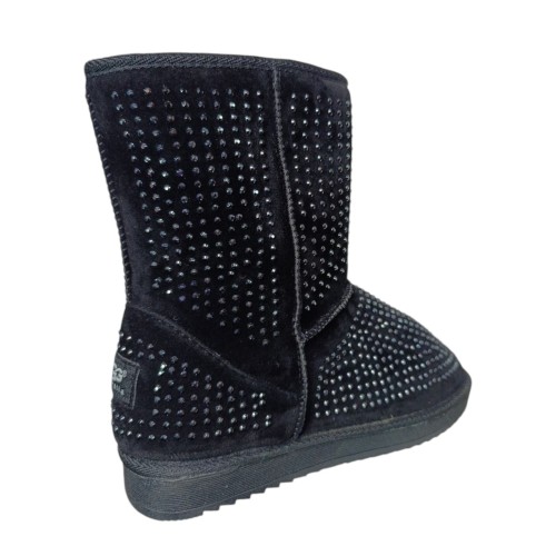 Угги жіночі замшеві UGG australia чорний хутро