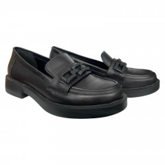 Лоферы женские кожаные ILONA 100/144 01 черные