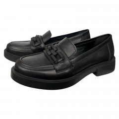 Лоферы женские кожаные ILONA 100/144 01 черные