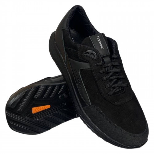 Кроссовки мужские кожаные HAMMA 75 черные