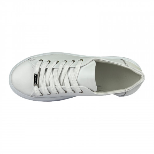 Кеды Женские кожаные на платформе MASIS 9050 05 белый