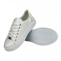 Кеды Женские кожаные на платформе MASIS 9050 05 белый