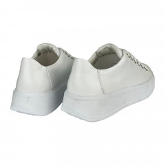 Кеды Женские кожаные на платформе MASIS 9050 05 белый