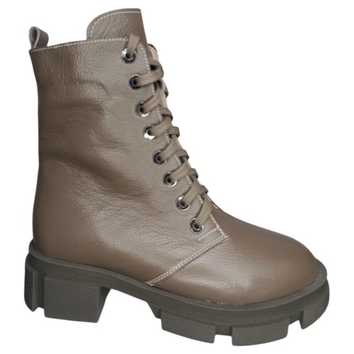 Ботинки Женские кожаные LONYS 20/2 С темно коричневый мех