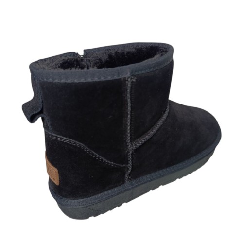 Угги чоловічі замшеві UGG H8854 чорний YKK хутро