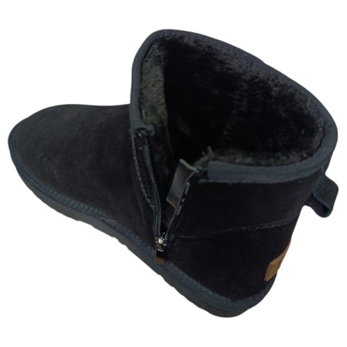 Угги чоловічі замшеві UGG H8854 чорний YKK хутро