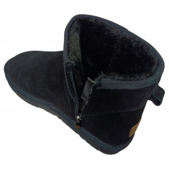 Угги чоловічі замшеві UGG H8854 чорний  YKK хутро