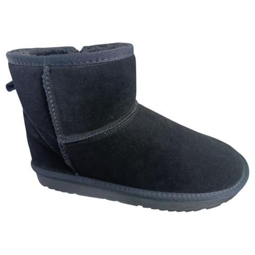 Угги чоловічі замшеві UGG H8854 чорний YKK хутро