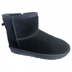 Угги чоловічі замшеві UGG H8854 чорний  YKK хутро