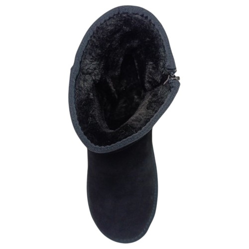 Угги чоловічі замшеві UGG H8854 чорний YKK хутро