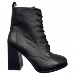 Черевии жіночі шкіряні каблук DIANA D-112/967 (c) чорні байка