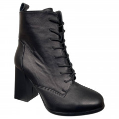 Черевии жіночі шкіряні каблук DIANA D-112/967 (c) чорні байка