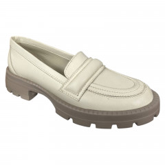 Лоферы женские кожаные ELVIX 028 бежевые