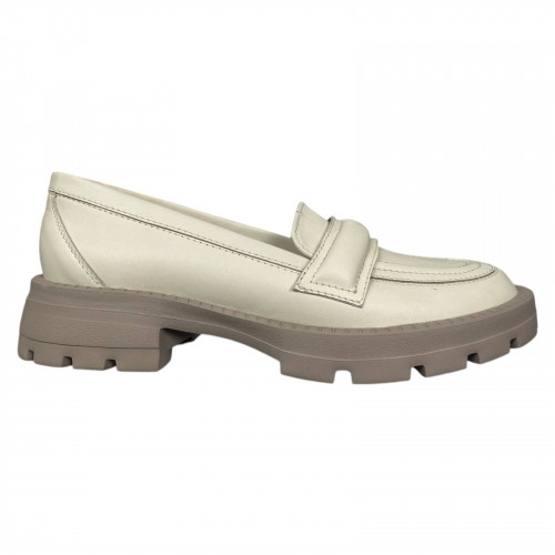 Лоферы женские кожаные ELVIX 028 бежевые