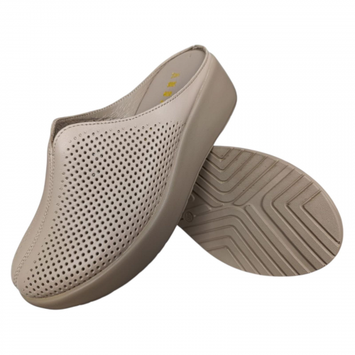 Шльопки жіночі шкіряні ANDALINI 125/1 07 бежеві