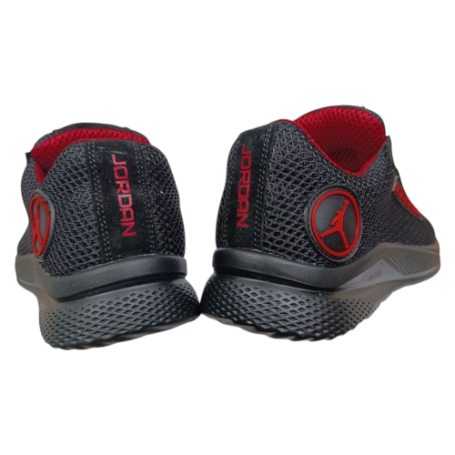 Кроссовки мужские текстильные DENAR K2N 05 JORDAN черно красная сетка