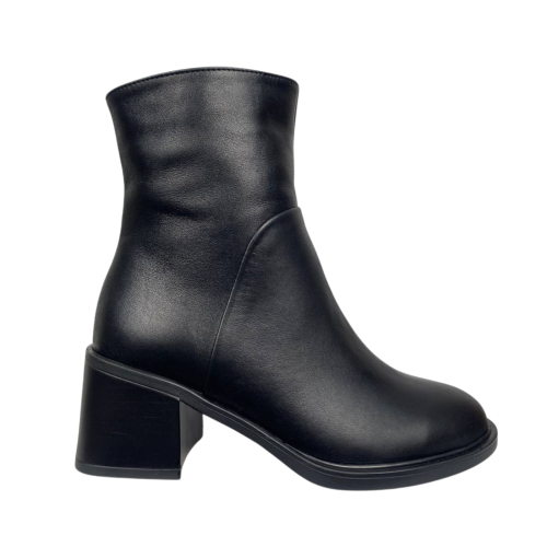 Черевики жіночі SCORPION 2525 чорні хутро каблук