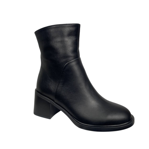 Черевики жіночі SCORPION 2525 чорні хутро каблук