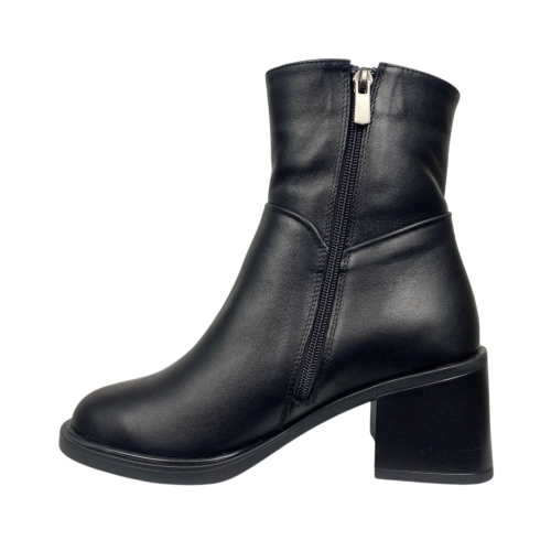 Черевики жіночі SCORPION 2525 чорні хутро каблук