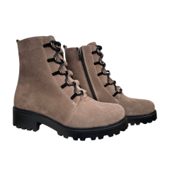 Черевики жіночі замшеві KATRIN 380 14 бежеві хутро