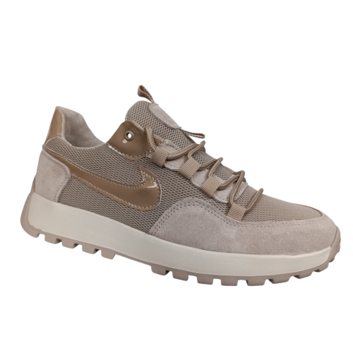 Кросівки жіночі текстильні NIKE 619 53 крем сєтка