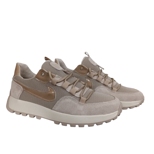Кросівки жіночі текстильні NIKE 619 53 крем сєтка