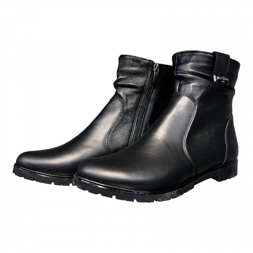 Ботинки Женские кожаные LONYS 10 черный байка