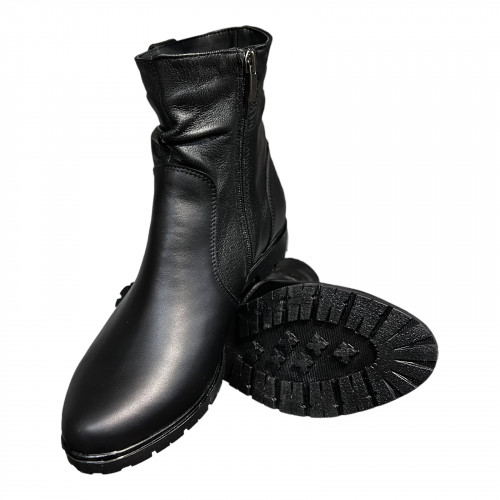 Ботинки Женские кожаные LONYS 10 черный байка